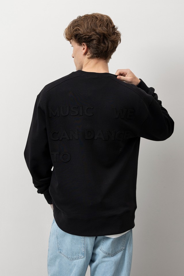 Black Relaxed Fit Sweatshirt
