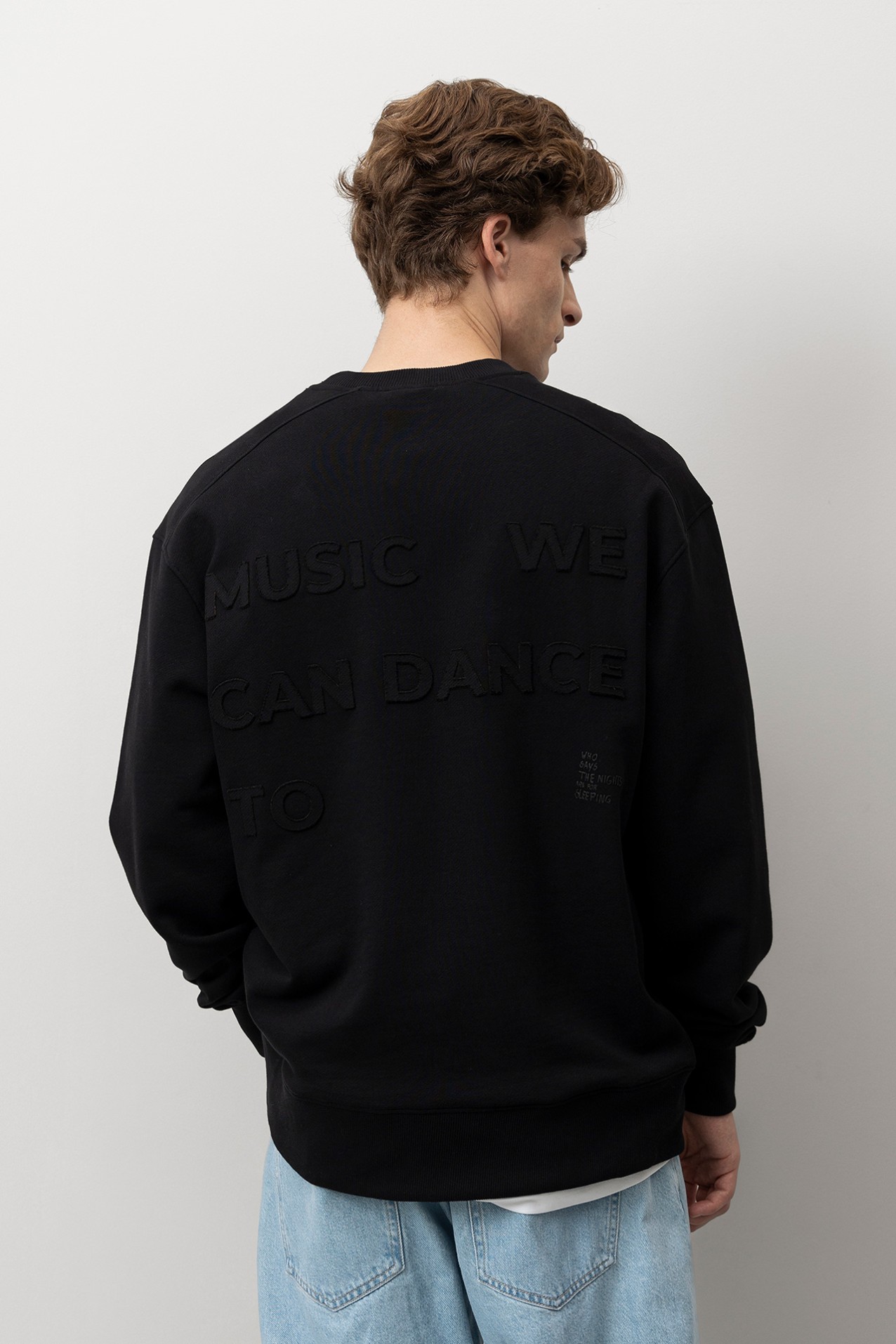 Black Relaxed Fit Sweatshirt