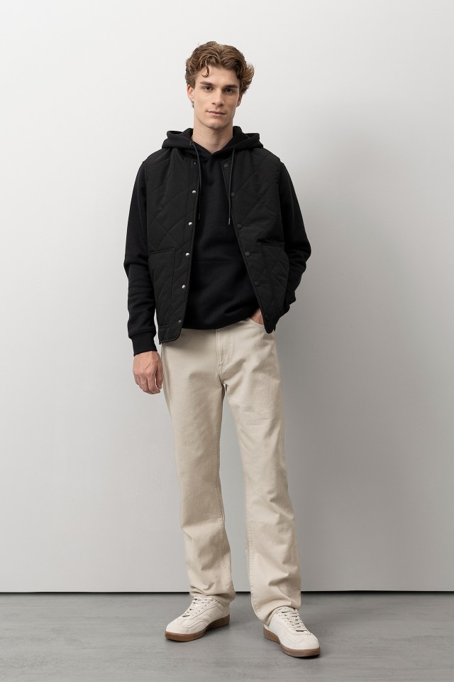 Black Quilted Vest