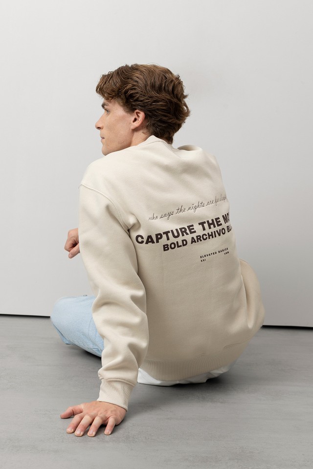 Beige Relaxed Sweatshirt Beige Relaxed Sweatshirt