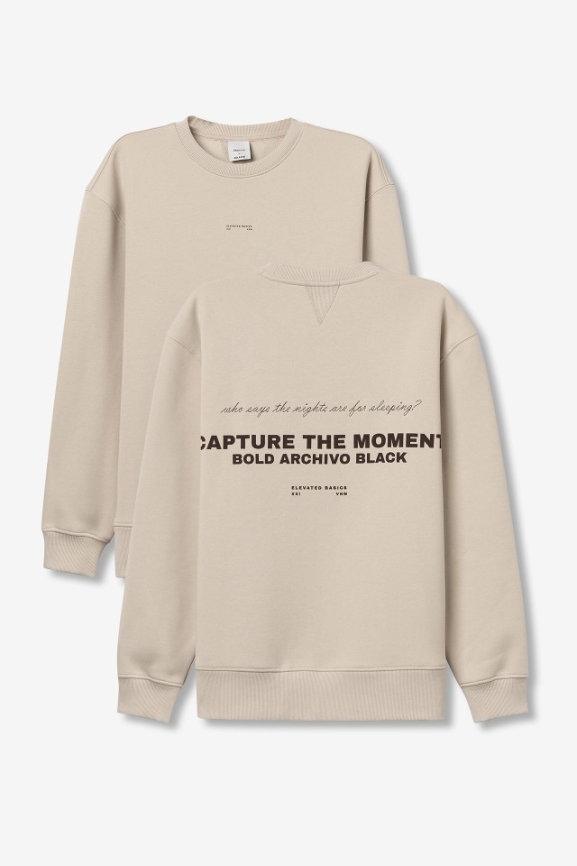 Beige Relaxed Sweatshirt Beige Relaxed Sweatshirt