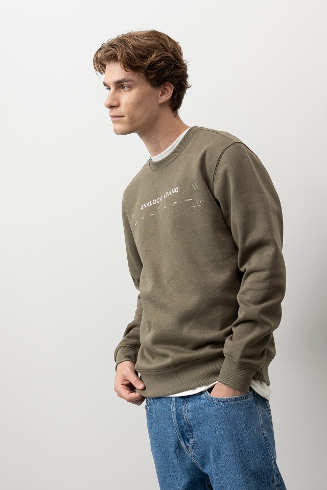 Green Sweatshirt with Print