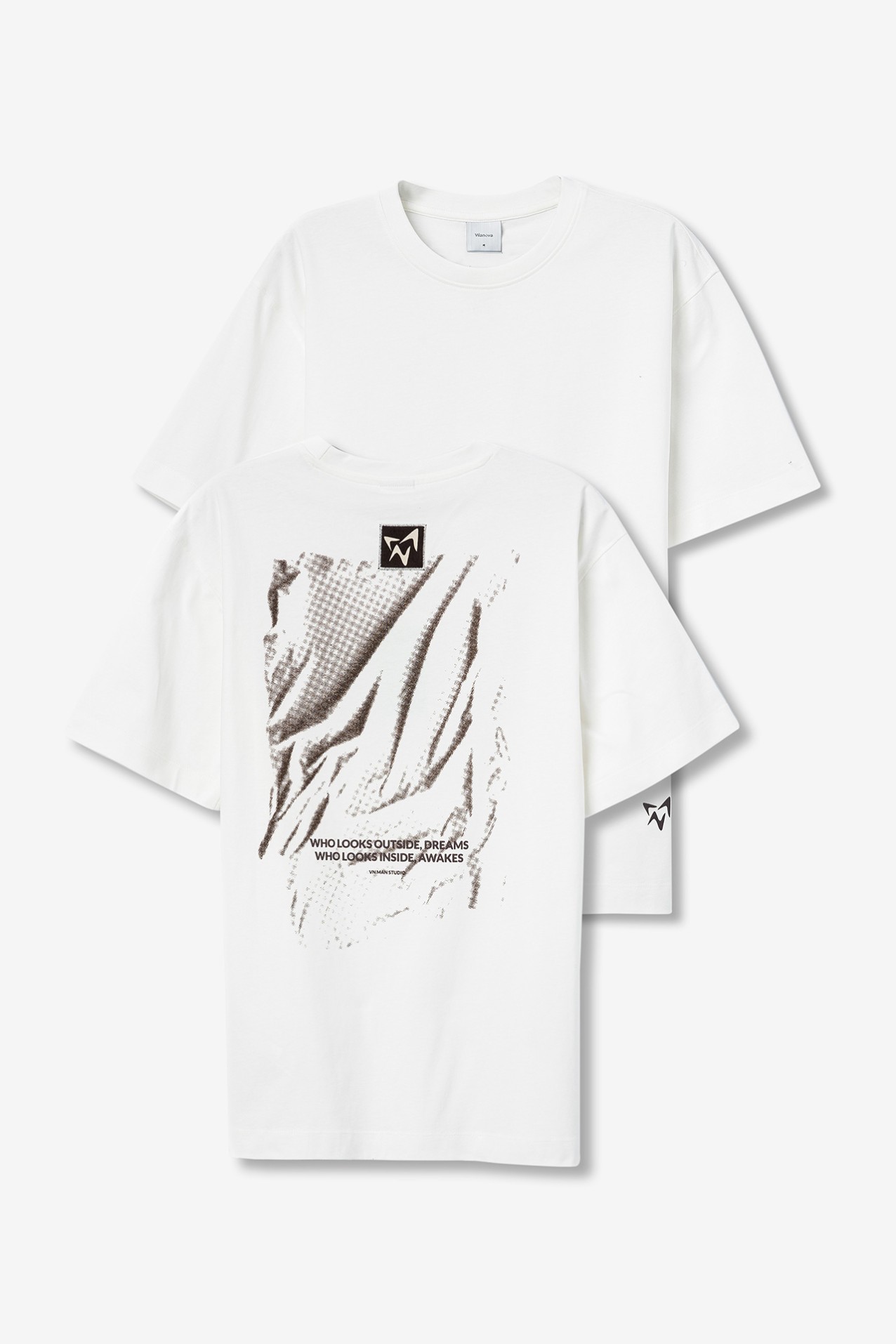 Camiseta beige relajada