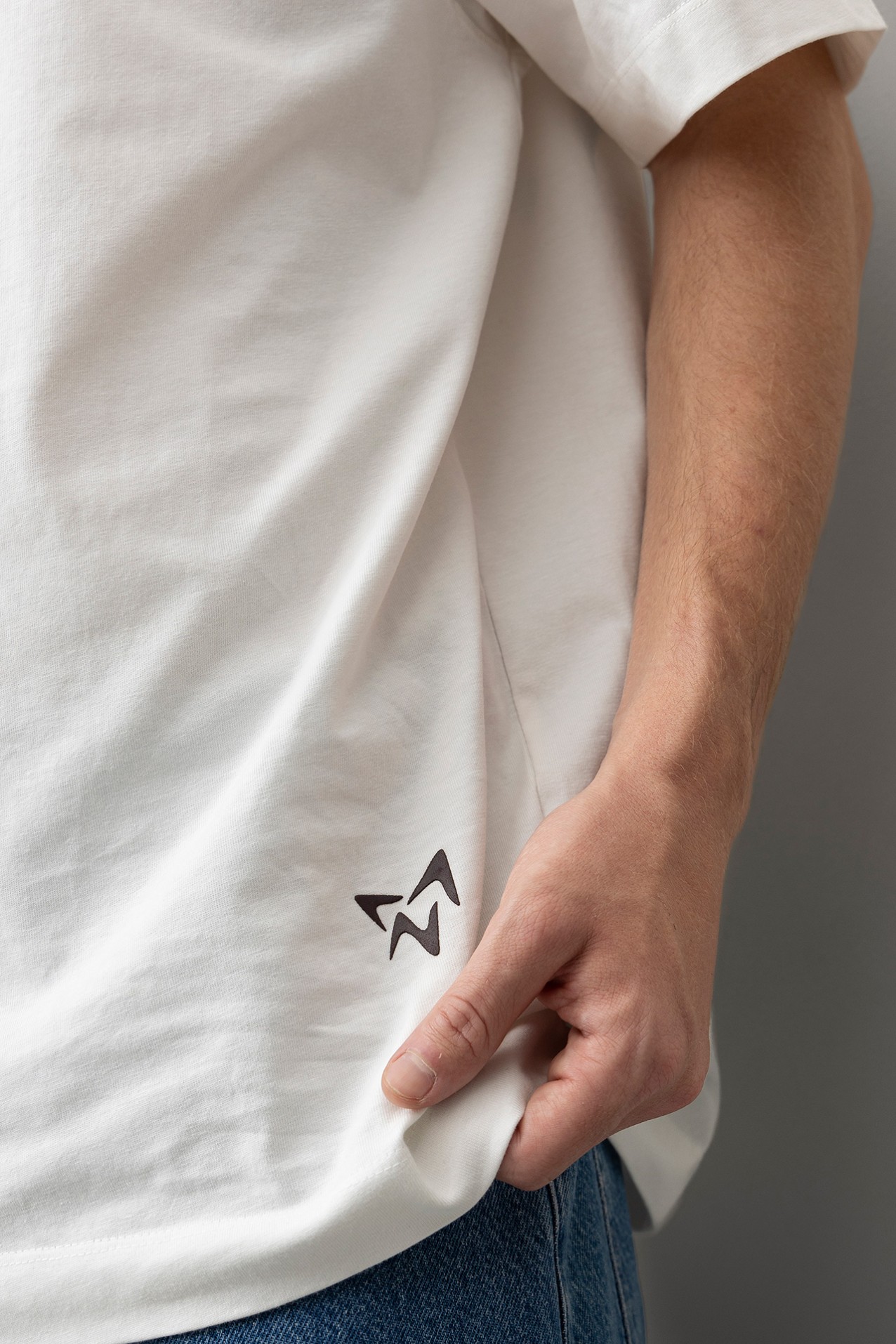 Camiseta beige relajada