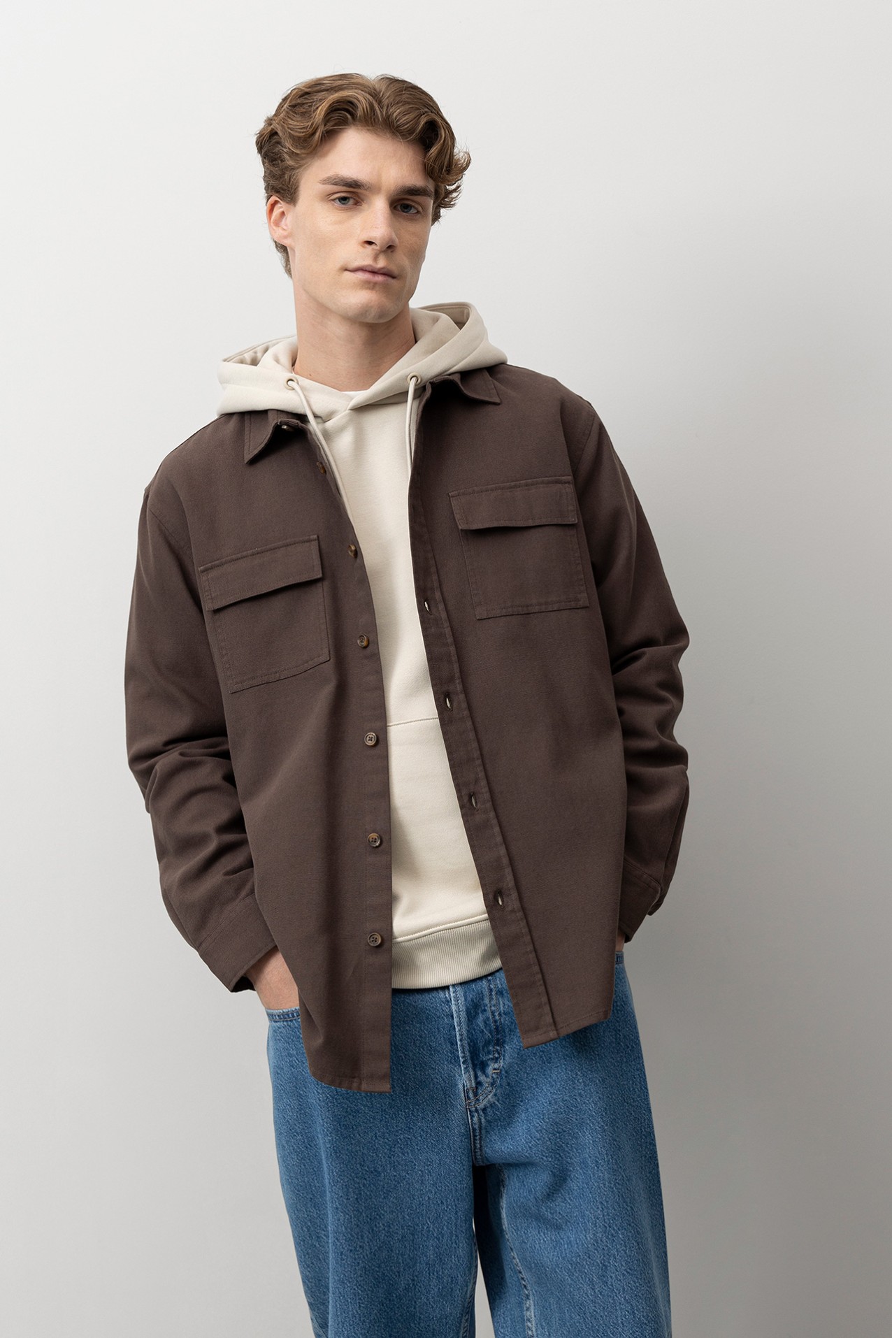 Camisa marrn relajada