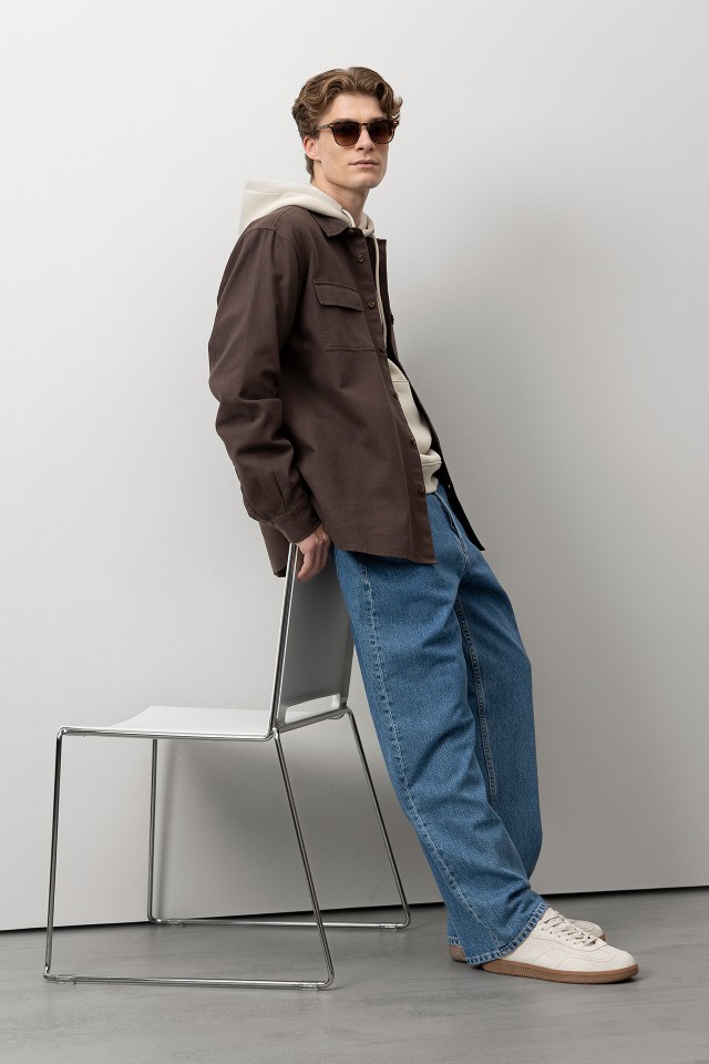 Brown Relaxed Fit Shirt