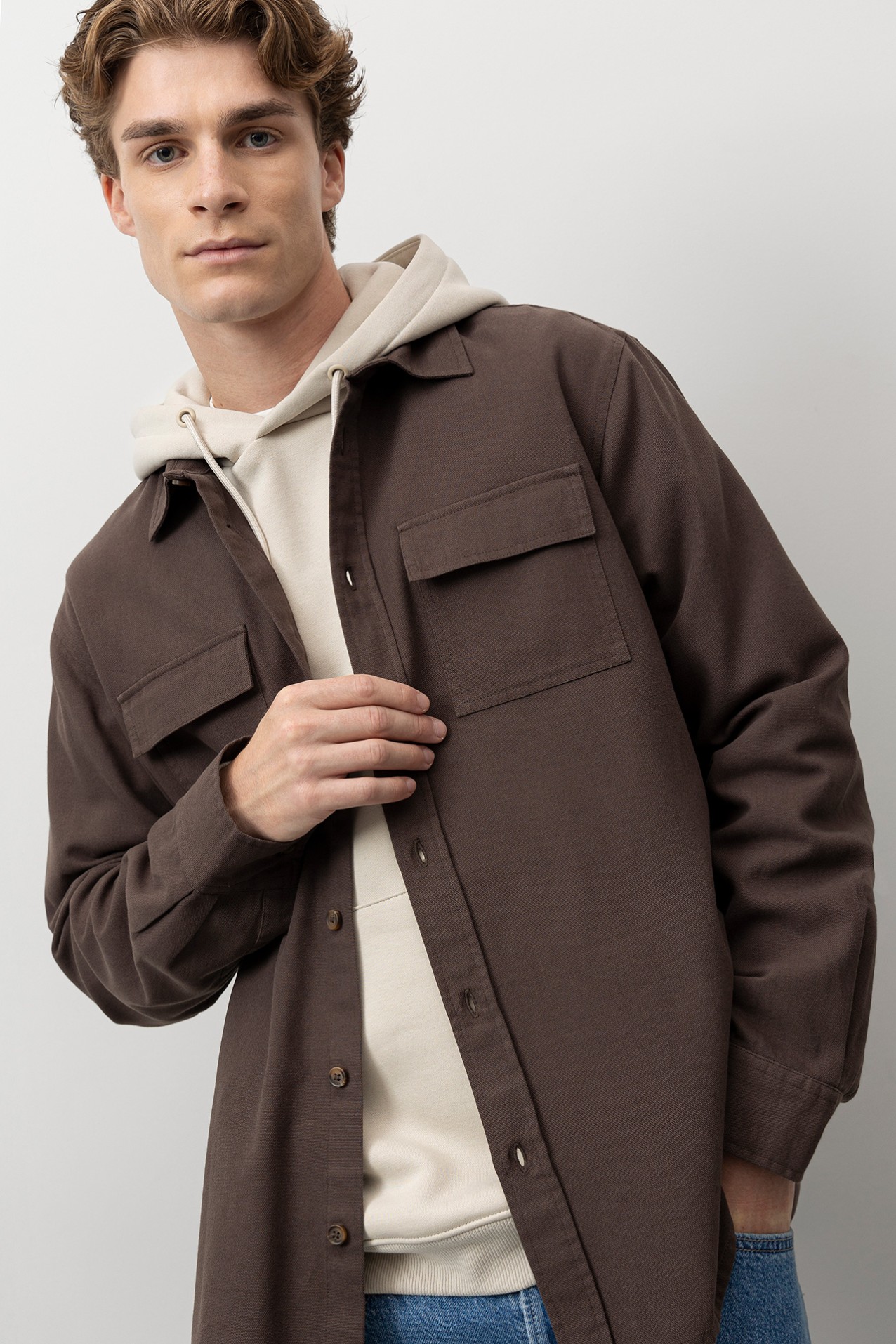 Camisa marrn relajada