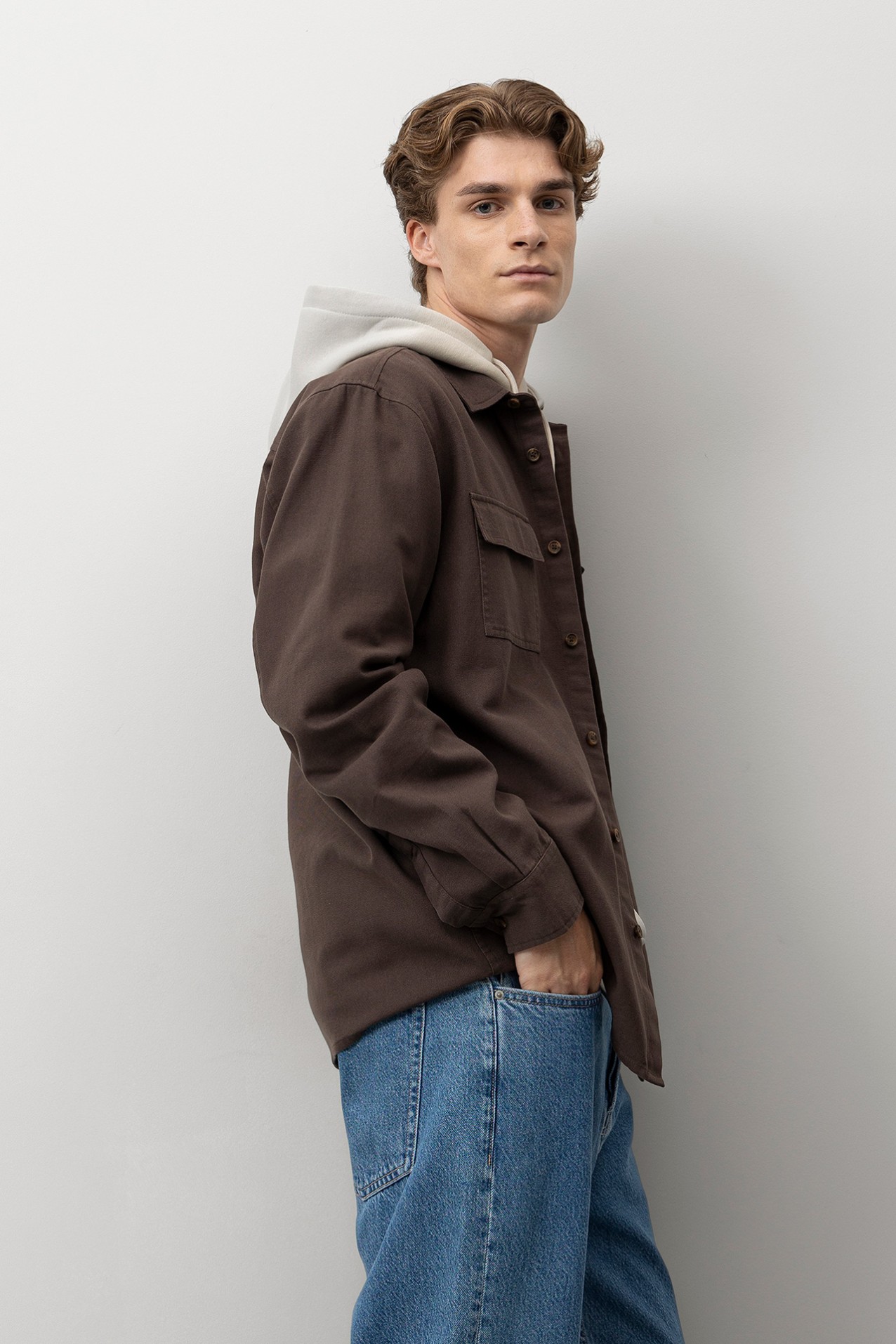 Camisa marrn relajada