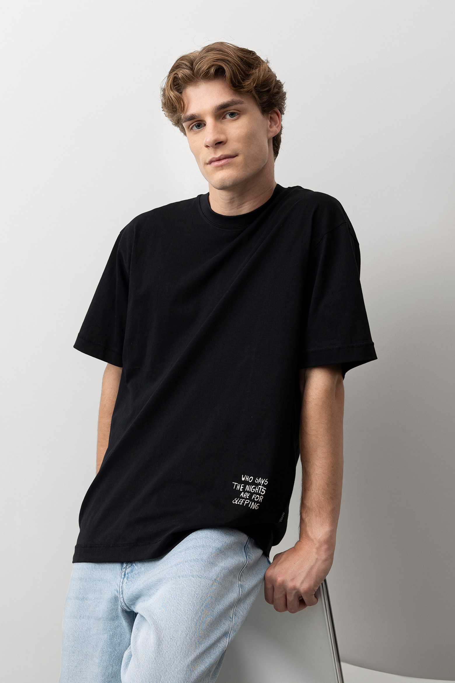Black Graphic Relaxed T-Shirt