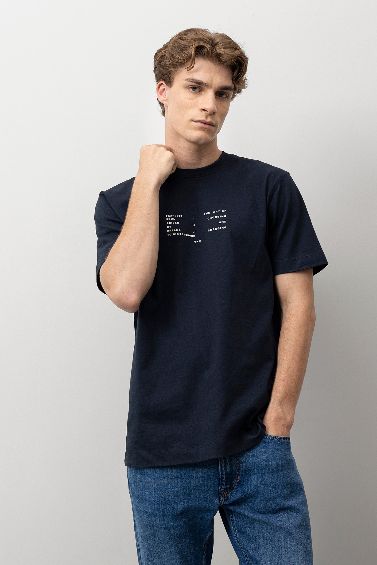 Dark Blue Graphic Tee