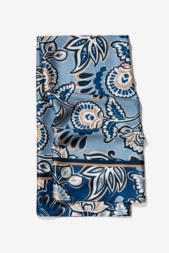 Leno Floral Azul