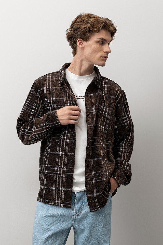 Camisa relaxed marrón Camisa relaxed marrón