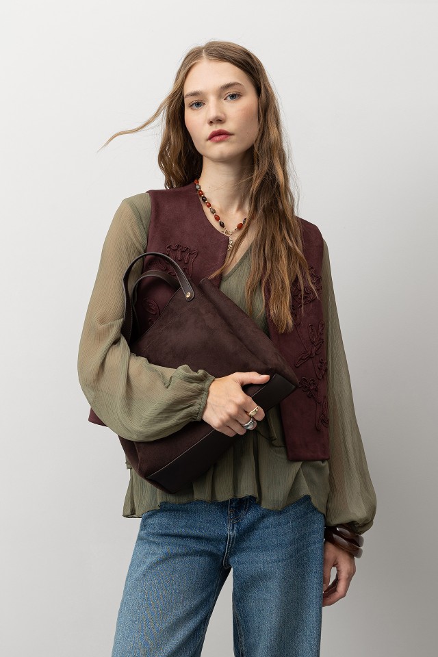 Embroidered Burgundy Vest Embroidered Burgundy Vest