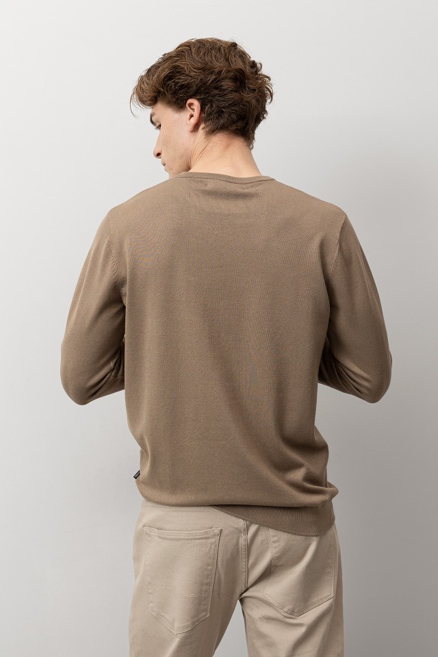 Camiseta beige de punto Camiseta beige de punto