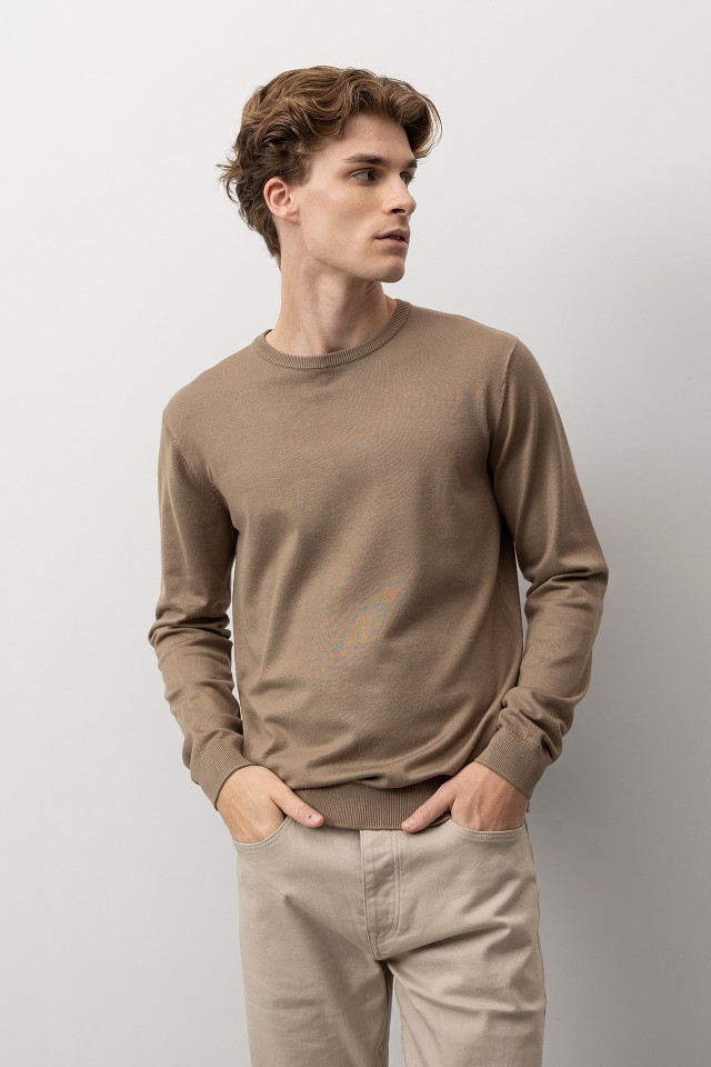 Camiseta beige de punto Camiseta beige de punto