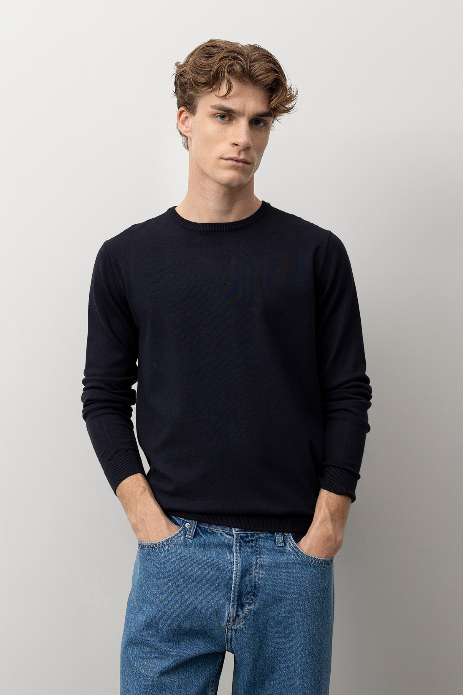 Dark Navy Long Sleeve Sweater