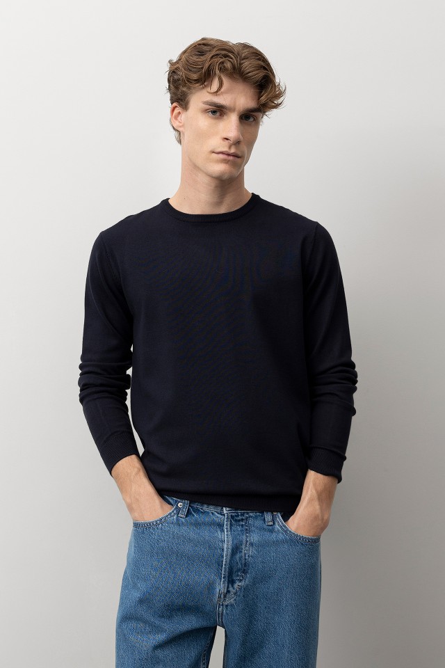 Dark Navy Long Sleeve Sweater