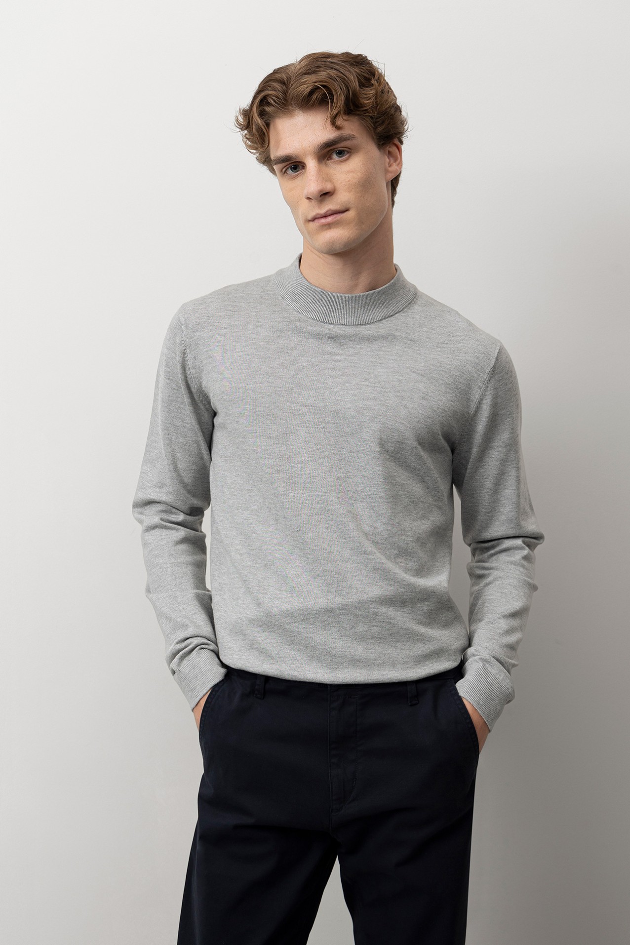 Camisolas L/S Cinzento melange