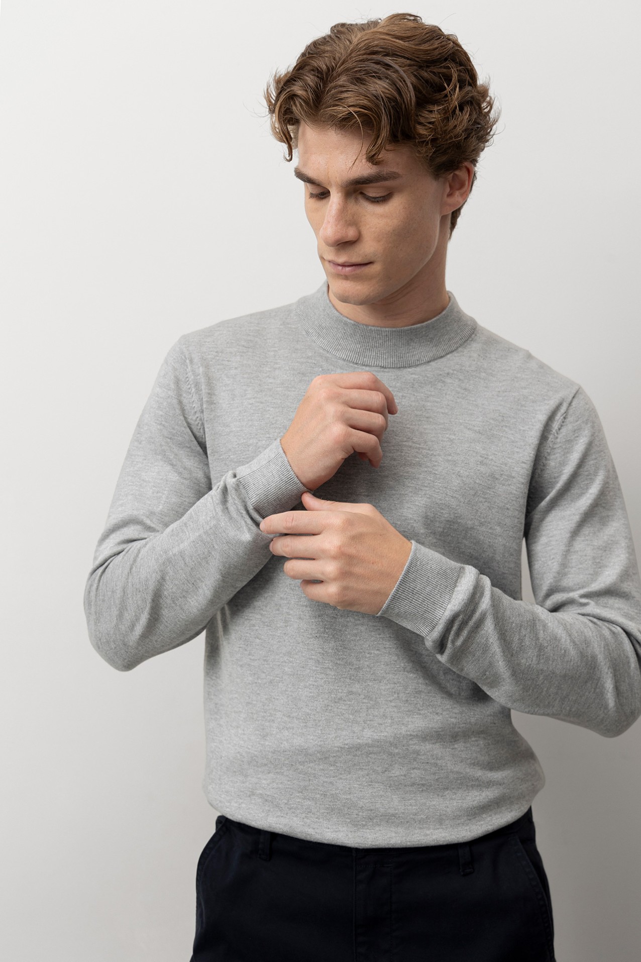 Camisolas L/S Cinzento melange