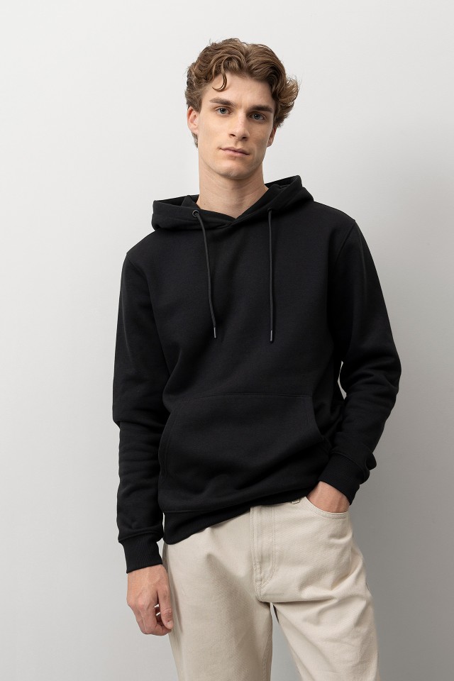Black Regular Hoodie