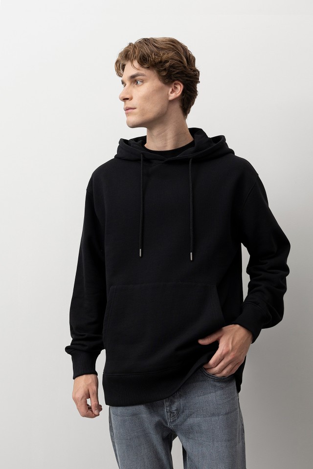 Black Relaxed Hoodie Black Relaxed Hoodie