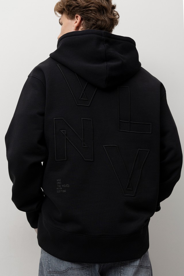 Black Relaxed Hoodie