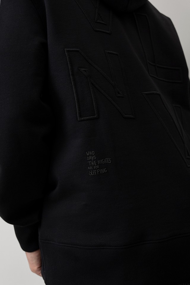 Black Relaxed Hoodie Black Relaxed Hoodie