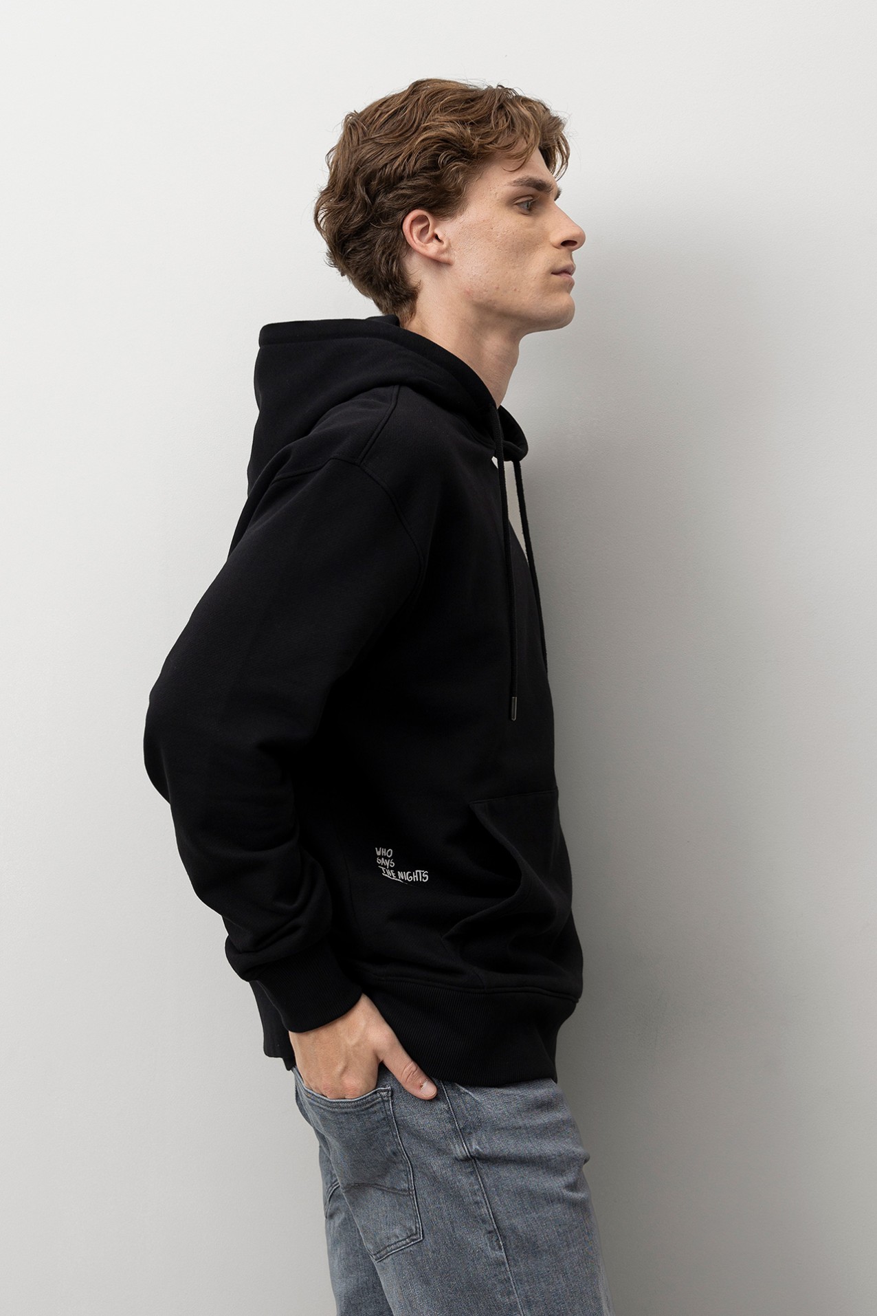 Black Relaxed Hoodie