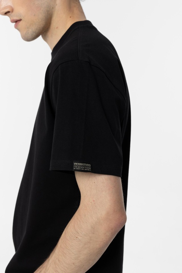 Camiseta Relaxed de Algodón con Parche Camiseta Relaxed de Algodón con Parche
