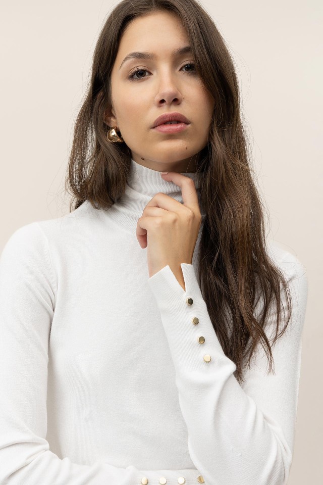 Camisola Slim de Gola Alta