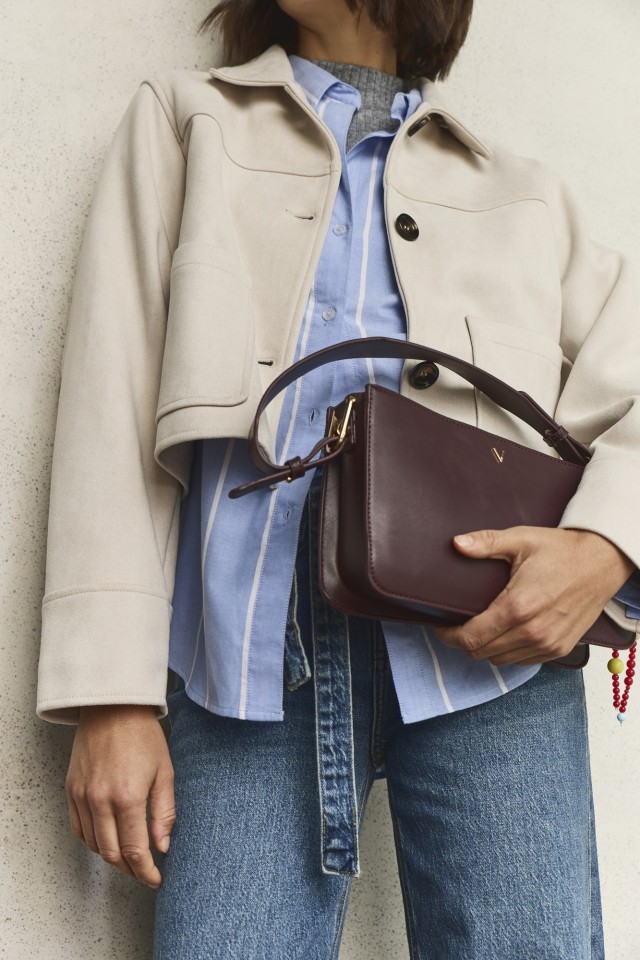 Elegant Burgundy Handbag