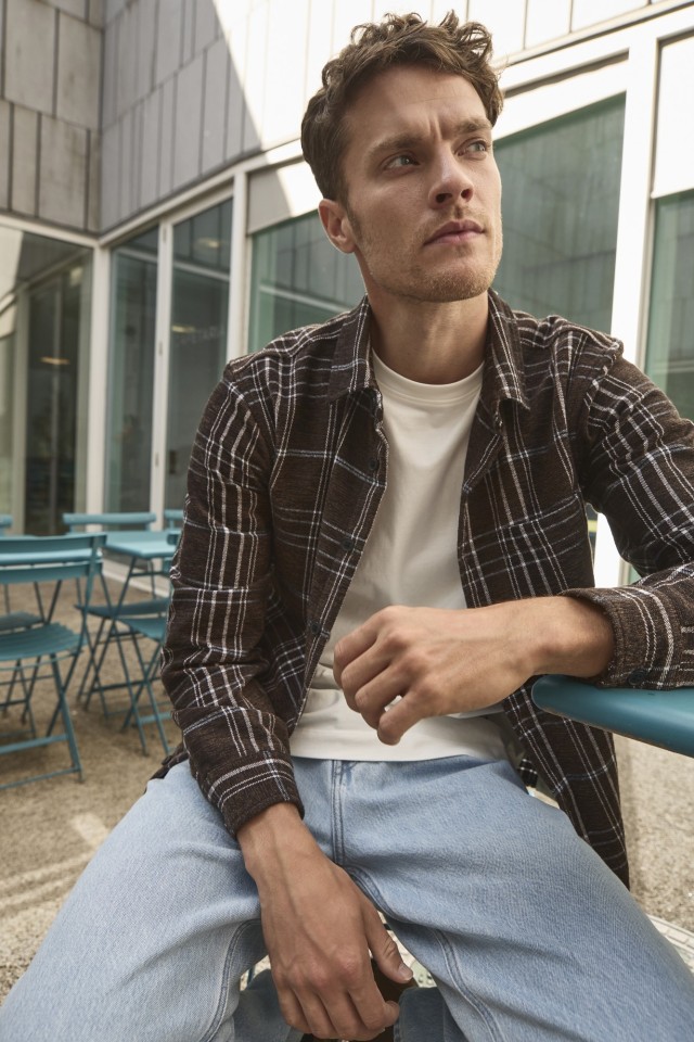 Brown Plaid Relaxed Shirt