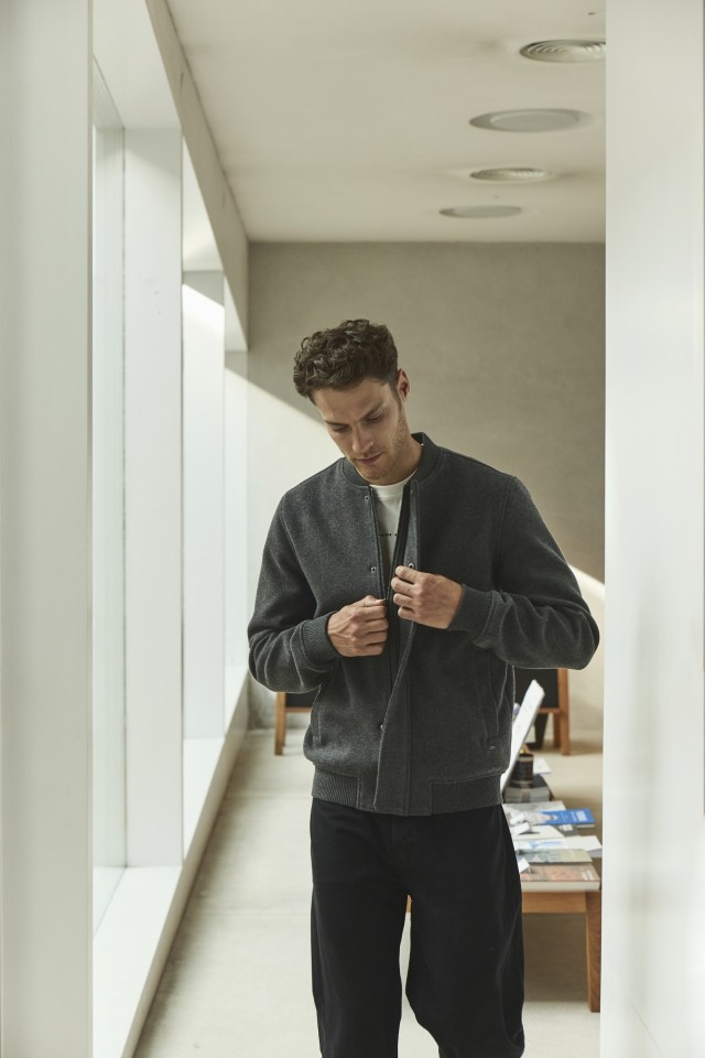 Wool-Effect Bomber Jacket