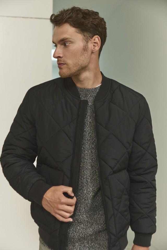 Black Quilted Short Jacket