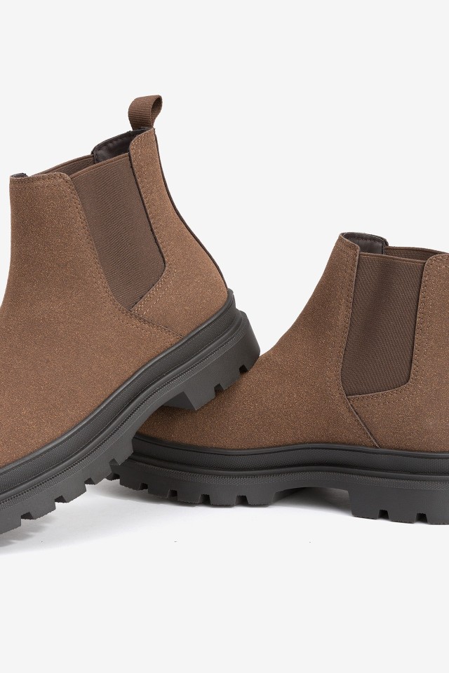Suede Effect Ankle Boots
