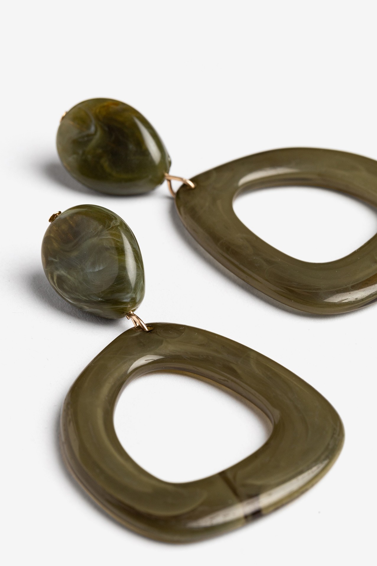 Green Statement Earrings