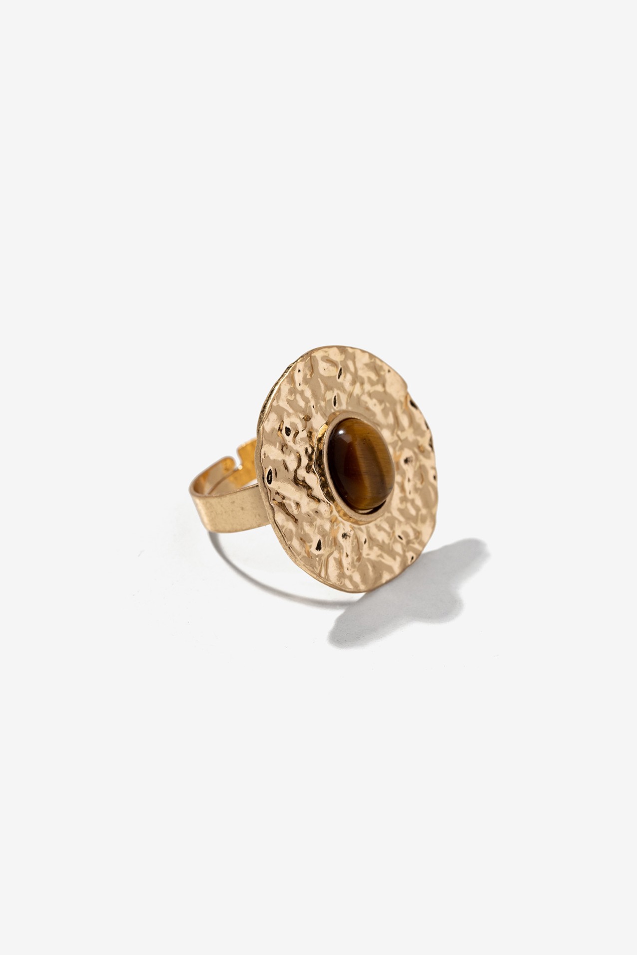 Golden Textured Ring