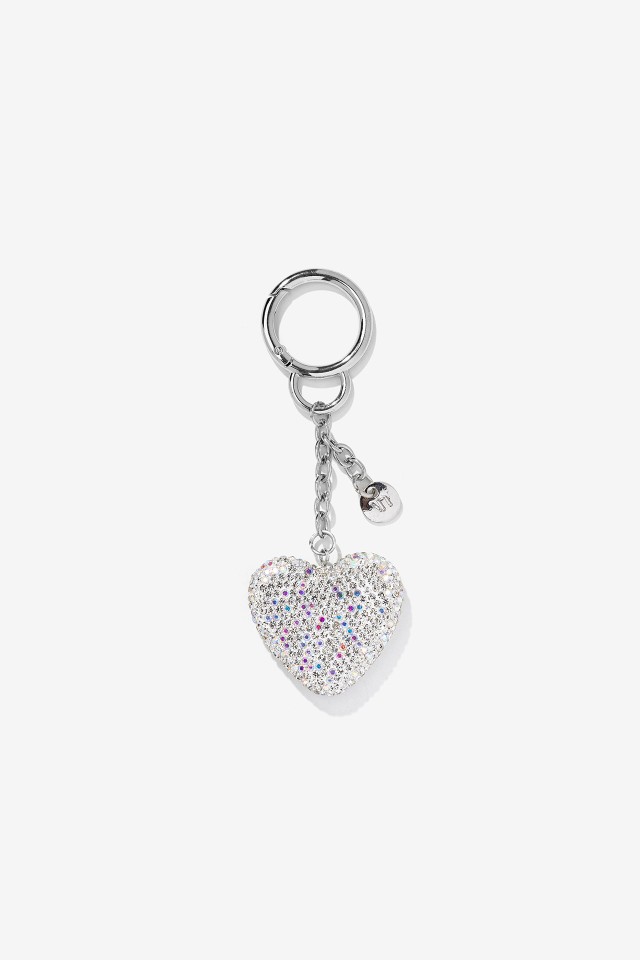 Llavero de corazn de plata
