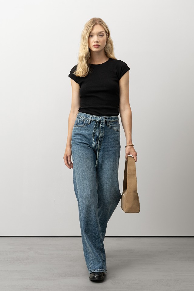 Seoul Wide Leg Jeans with Belt