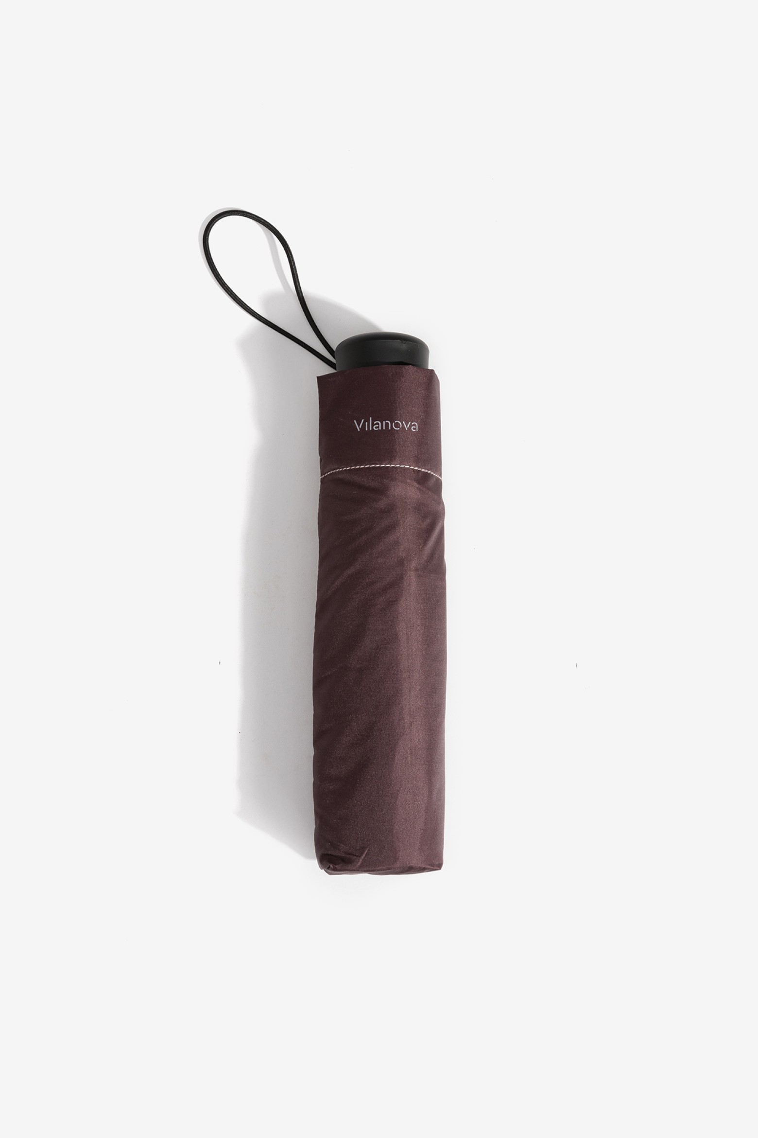 Compact Burgundy Umbrella