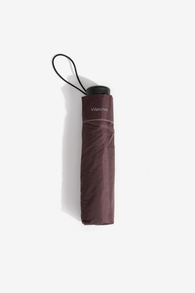 Compact Burgundy Umbrella
