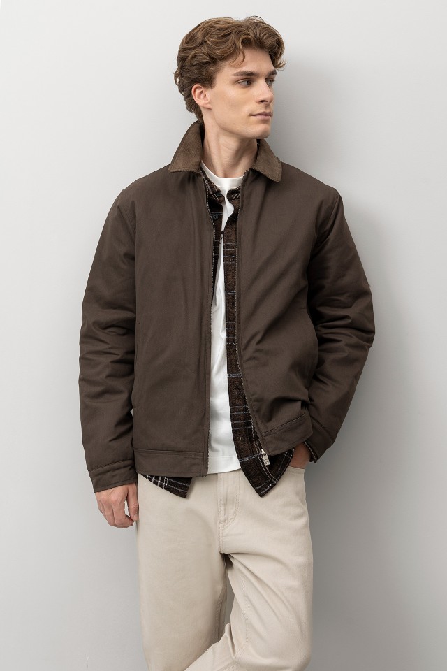 Casaco Castanho Regular Fit