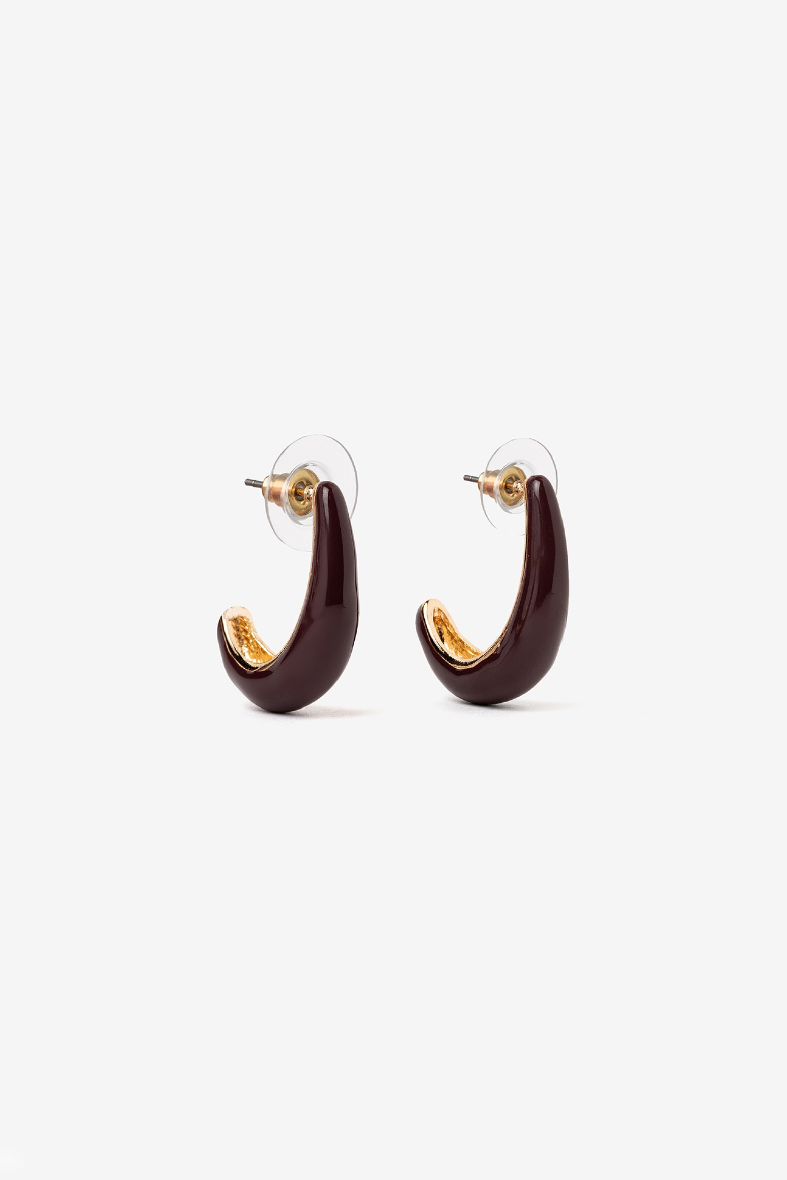 Elegant Dark Hoop Earrings