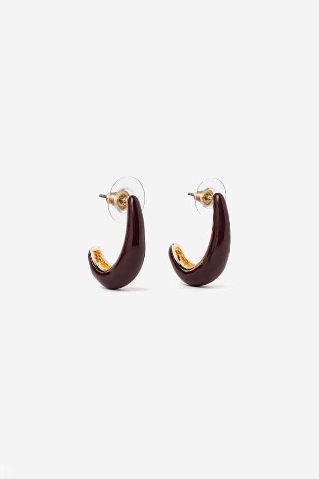 Elegant Dark Hoop Earrings