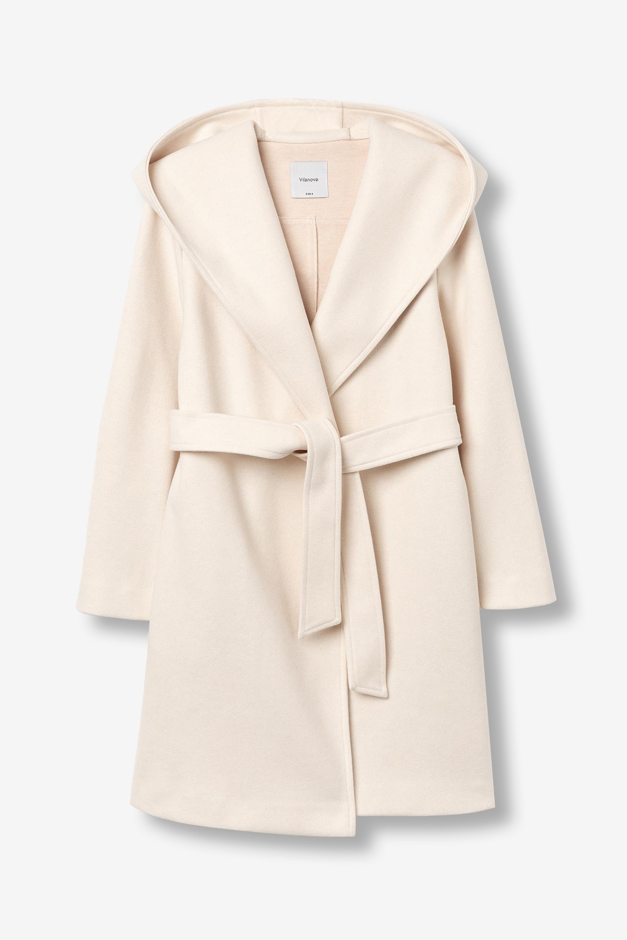 Sobretudo Efeito L com Capuz