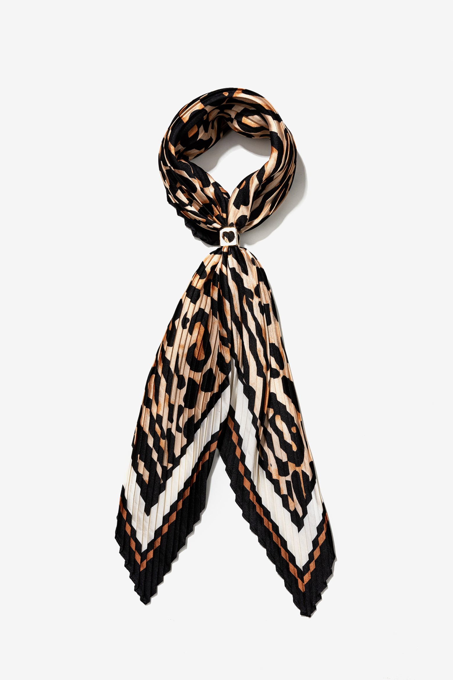 Leopard Print Pleated Bandana