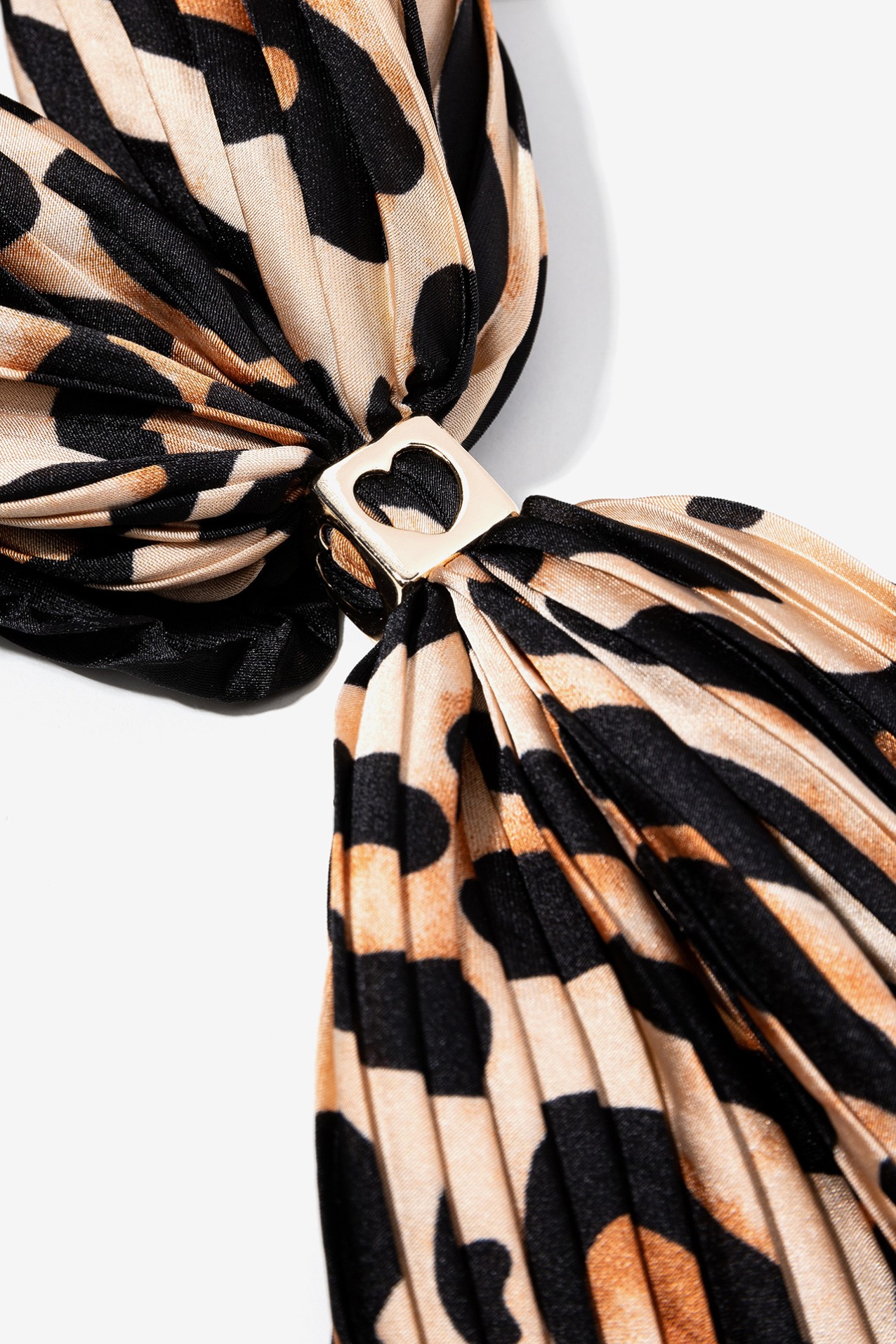 Leopard Print Pleated Bandana