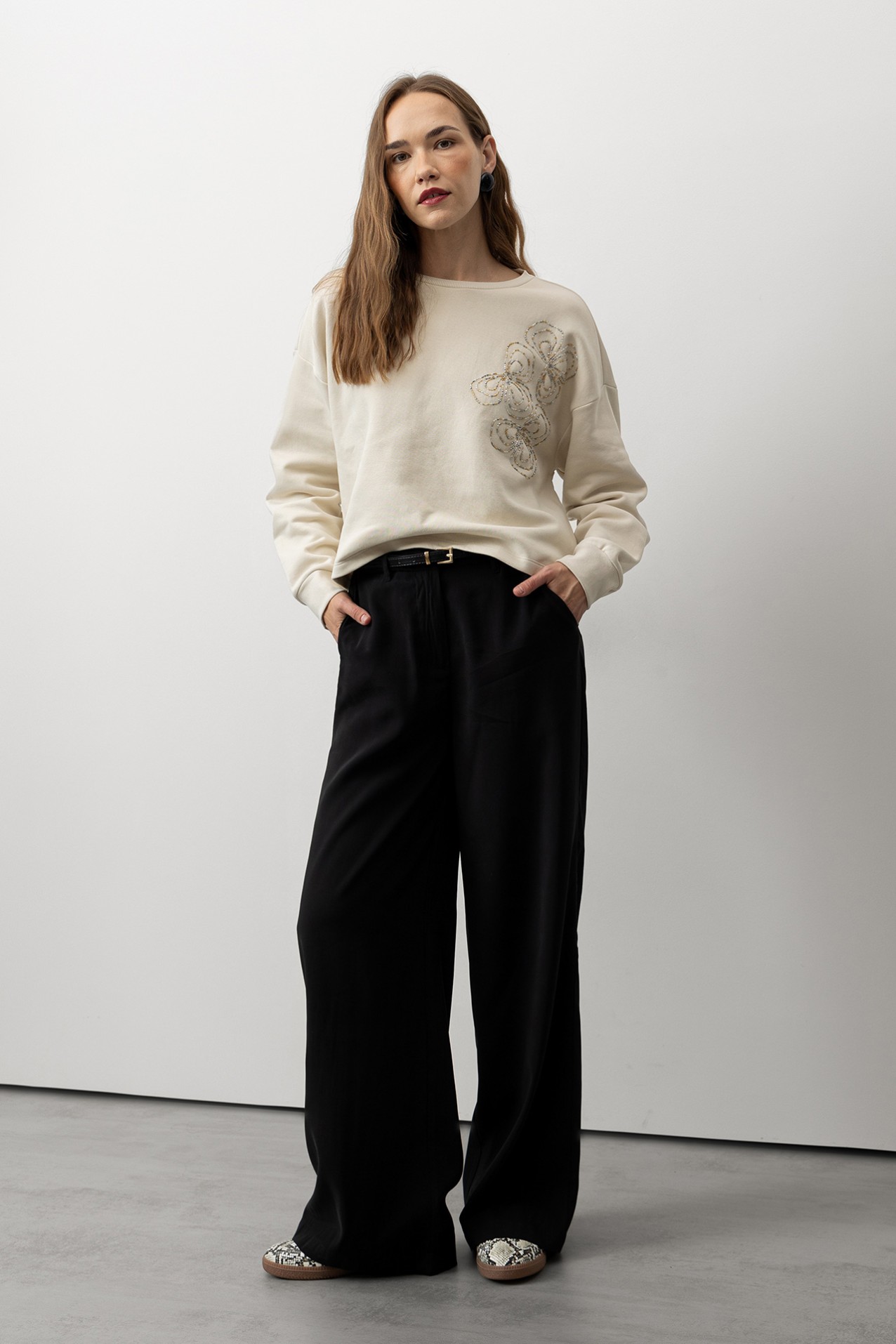 Calas Pretas Wide Leg