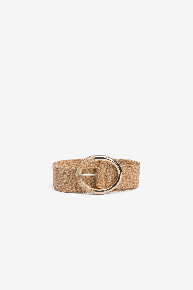 Elastic Belt with Straw Effect