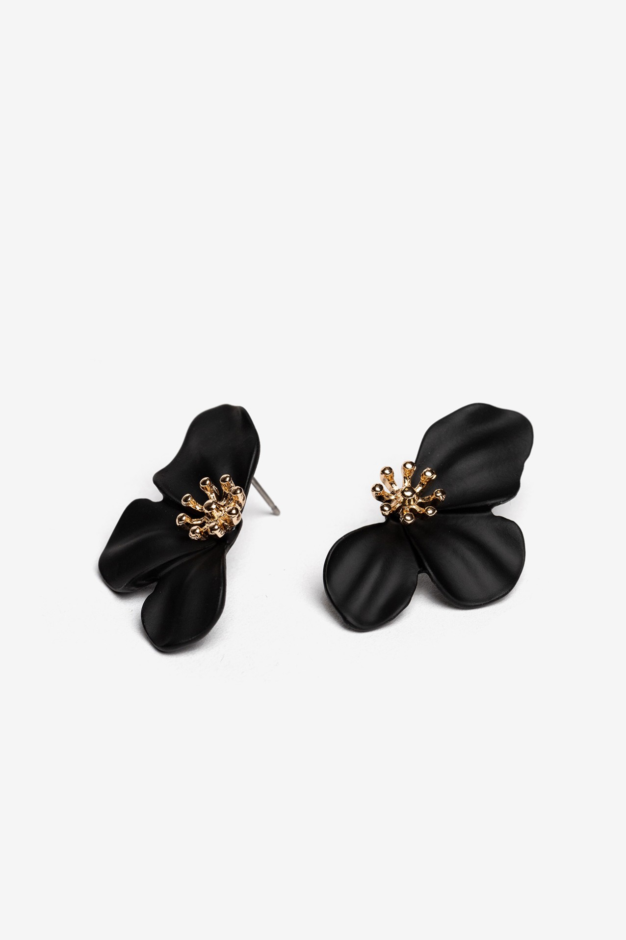 Black Floral Earrings